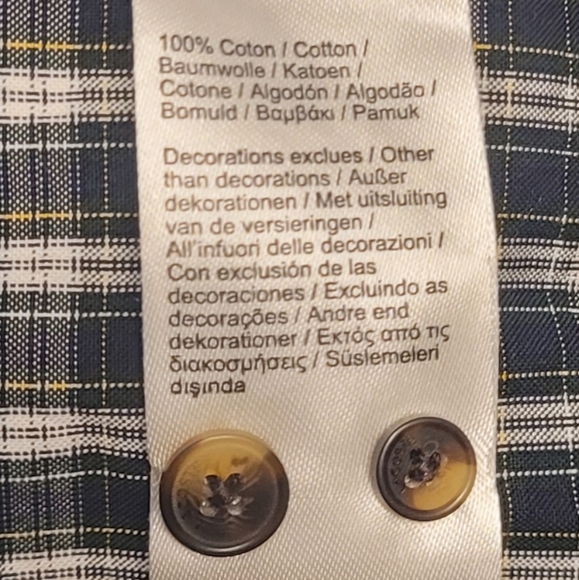 Men's Plaid Lacoste long sleeve shirt in M/L size 41 Regular Fit - Picture 4 of 4